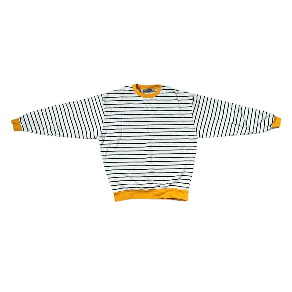 Striped Sweater with Yellow Accents